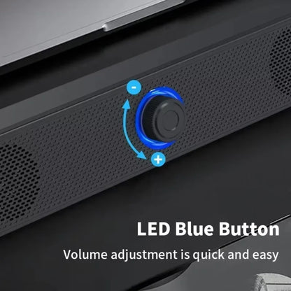 XIKCU PC Soundbar Wired and Wireless Bluetooth Speaker USB Powered Soundbar for TV Pc Laptop Game Theater Surround Audio System