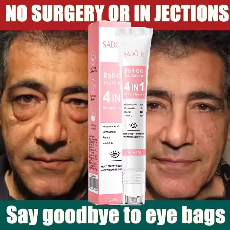 Instant Eye Bag Remove Cream Retinol Anti-Wrinkle Firming Skin Fade Fine Lines Anti Dark Circle Puffiness Brighten Eye SkinCare