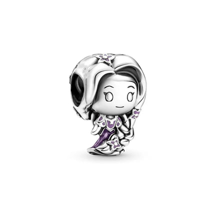2025 New Disney Beautiful Princess Dress Bead Pendant 925 Silver Suitable for European Original Bracelet DIY Exquisite Jewelry