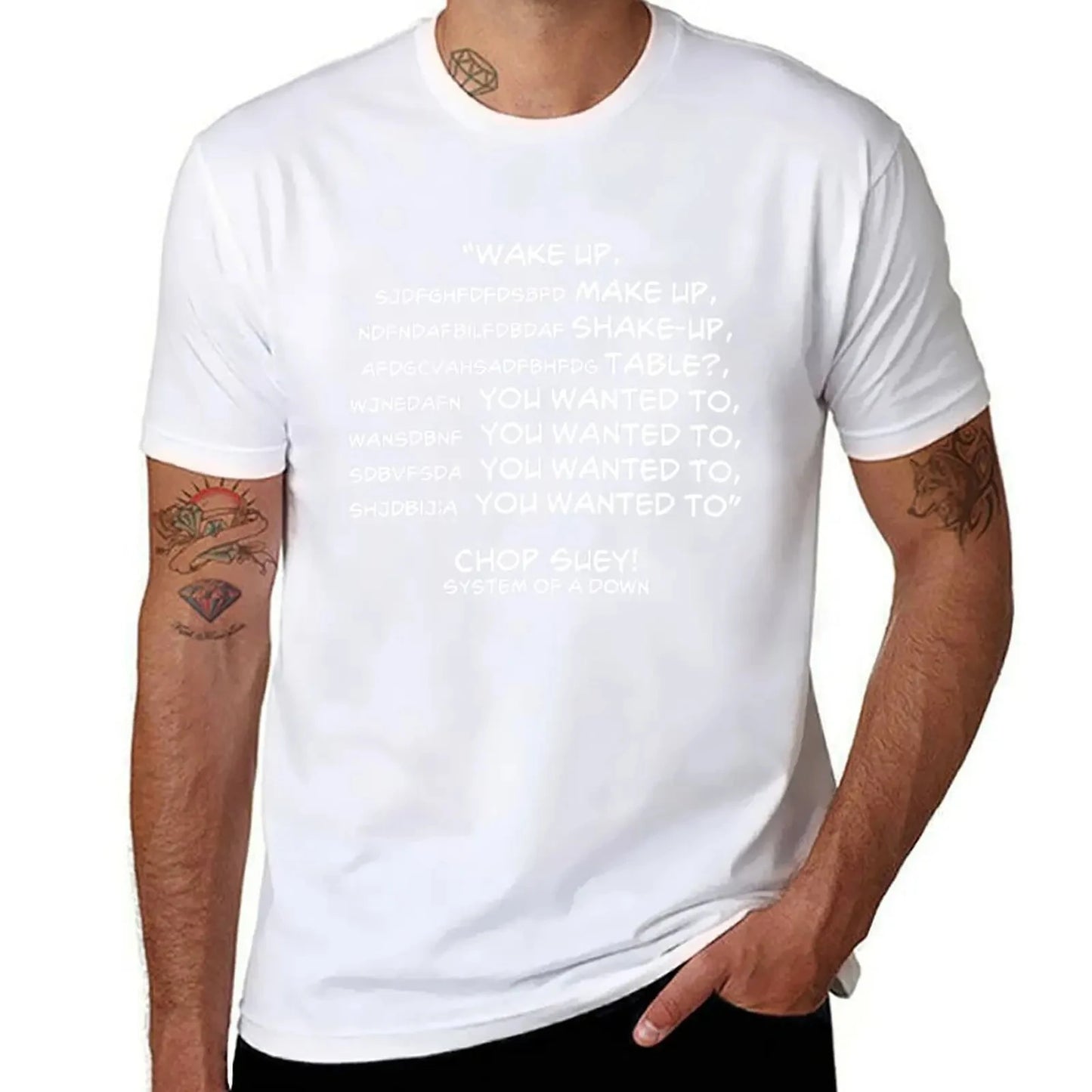 System of a Down Chop Suey T-Shirt blacks summer top Men's T-shirts Casual Loose Short Sleeves Crew Neck Fashion Streetwear