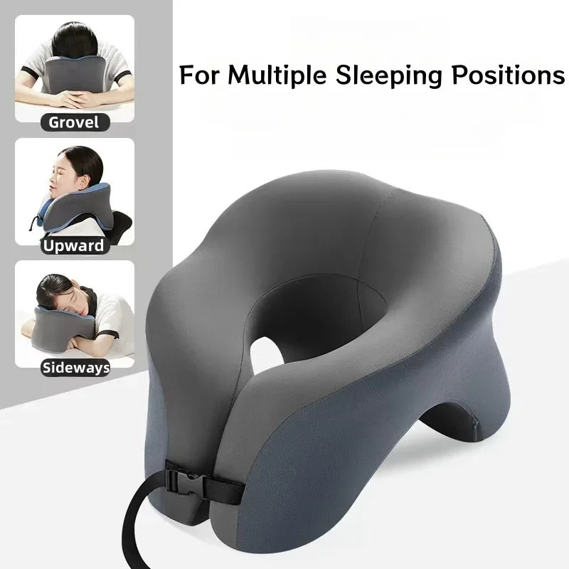 Popular Portable U-Shaped Travel Pillow, Memory Foam Sleep Pillow, Office Nap Pillow Airplane Neck Pillow Ergonomic Head Support