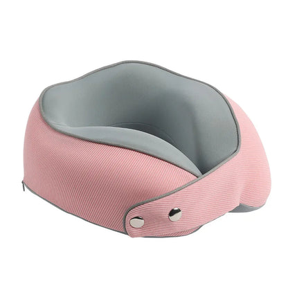 Memory Cotton U Shaped Neck Pillow Comfortable Portable Storable Travel Airplane Office Nap Use