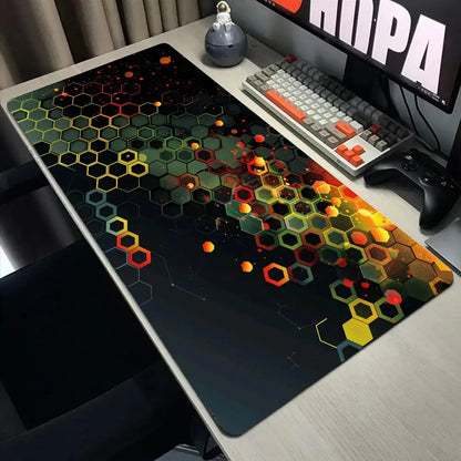 Polygons Mouse Pad Large Computer Office Game Table Mats XXL Rubber Anti-slip Gaming Keyboard Mousepads Long Desk Pads