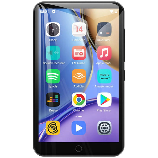 80GB (16GB+64GB) MP3 Player Android 9.0 with Bluetooth and WiFi, 4.0-inch with speakers, FM radio, eBooks, capacity up to 512GB