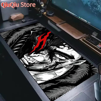 Berserk Guts Anime Mouse Pad Large Computer Office Game Table Mats XXL Rubber Anti-slip Gaming Keyboard Mousepads Long Desk Pads