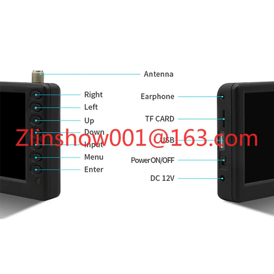 Portable TV 5 Inch Digital Television With Battery DVB-T DVB-T2 ATSC ISDB Optional
