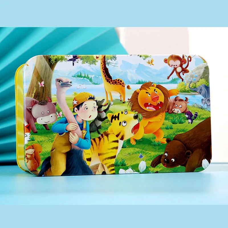 200 Pieces Puzzles for Kids Cartoon Animal Mermaid Jigsaw Puzzle Toy Learning Educational Toys for Children Montessori Games