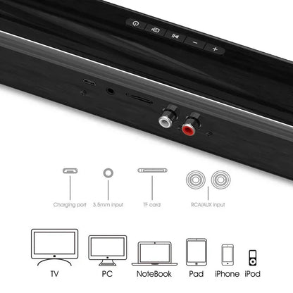 Soundbar TV Portable Bluetooth-compatible Speaker Sound bar Wireless Column Music Home Theater Sound System RCA AUX For TV PC