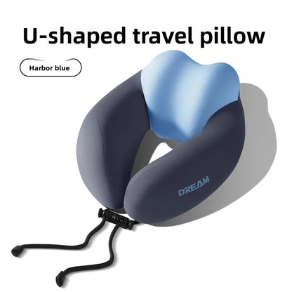 Memory Foam Travel Neck Pillow U Shape Ergonomic Support for Airplane Car Office Comfortable Portable Cervical Pillow