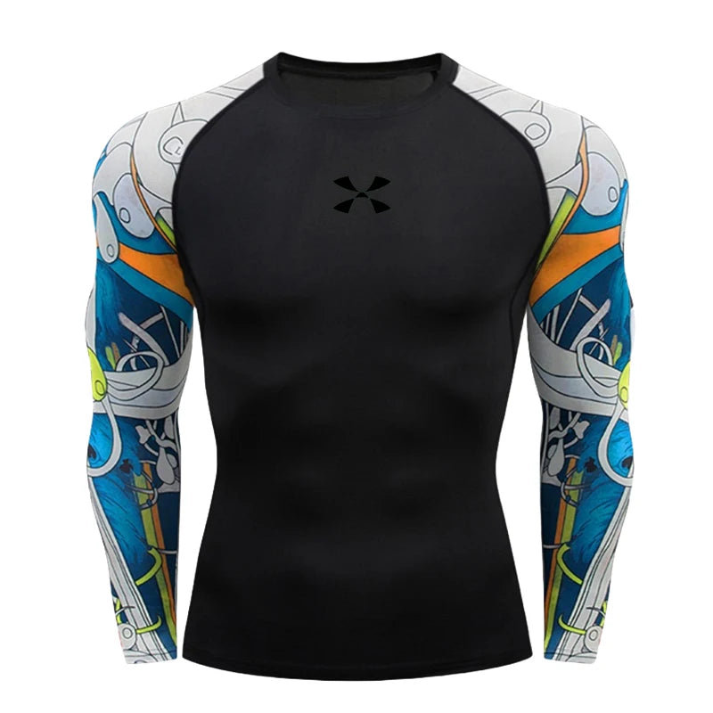 Cody Lundin Men's Compression Gym Wear Swim T Shirt Wholesale Men Gym Wear Slim Fit Rash Guard Compression T Shirt