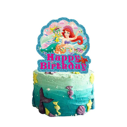The Little Mermaid Birthday Party Decoration Princess Ariel Paper Napkin Plate Cup Tablecloth Balloons Kids Baby Shower Supplies