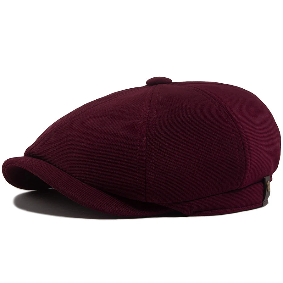 Beret Men&Women Spring Autumn Solid Patchwork Vintage Newsboy Cap Female Casual Retro Hat For Unisex Elastic Head Circumference