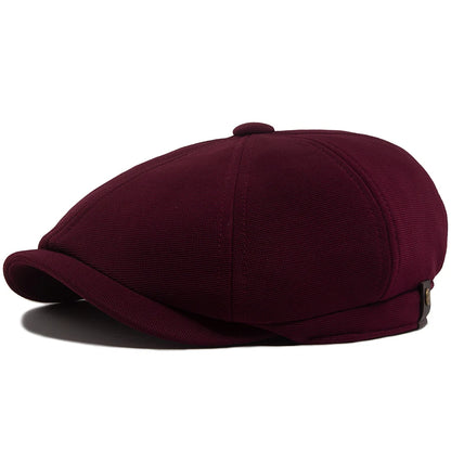 Beret Men&Women Spring Autumn Solid Patchwork Vintage Newsboy Cap Female Casual Retro Hat For Unisex Elastic Head Circumference