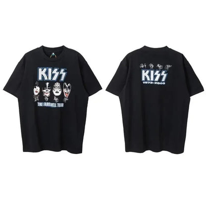 Kiss Band T Shirt Men Women Fashion T-shirt Cotton Tshirt Kisss Tops Tees Men's Clothing Music Rock Camisetas Hombre Tops