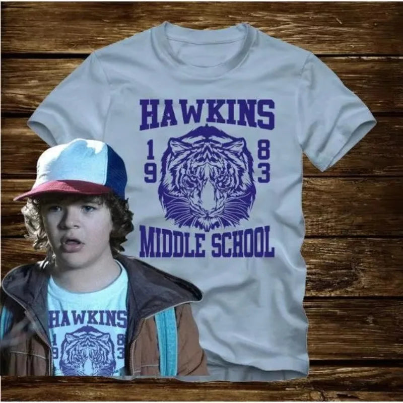New American TV Series Merchandise_ STRANGER THINGS - Men's and Women's Short-sleeved Cotton Half-sleeved T-shirts
