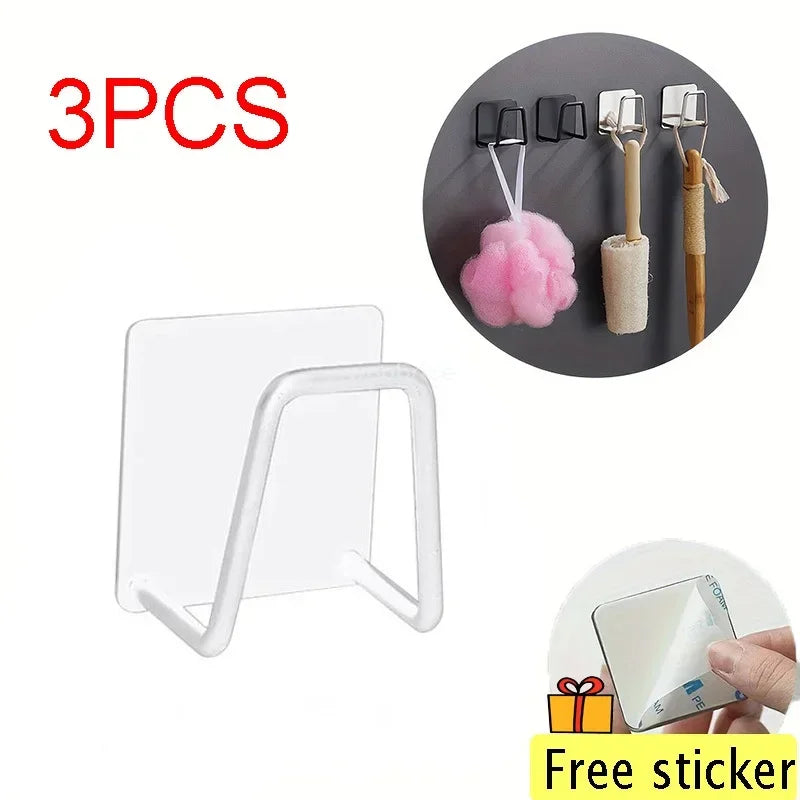 Sponge Holder Kitchen Sink Stainless Steel Sink Shelf Adhesive Holders Drain Drying Rack Wall Hook Accessories Storage Organizer