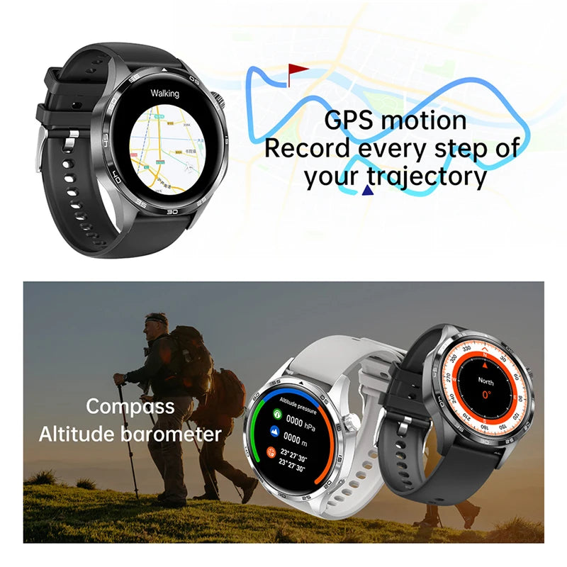 2026 New Watch 5 Pro GPS Track Smart Watch Men 360*360 AMOLED Screen NFC BT Call Waterproof Health Monitor Man Smartwatches IOS