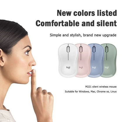Logitech M221 Silent Wireless Mouse for Laptop, PC – USB Portable, Office & Home Use, Comfortable, Reliable, Plug-and-Play