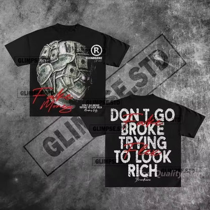 Streetwear American 777 Graphic T Shirts Print Oversize Gothic Smart Casual Harajuku Y2k Top Goth Men Clothes Tee Hip Hop Unisex