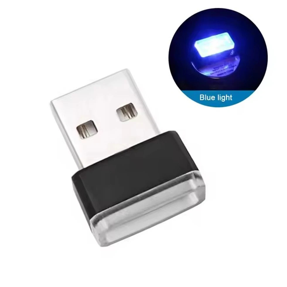 1PCS Mini Usb Light Room Modeling Car Ambient License Plate Lamp Neon Interior Auto Emergency Lighting Portable Ambient Lights