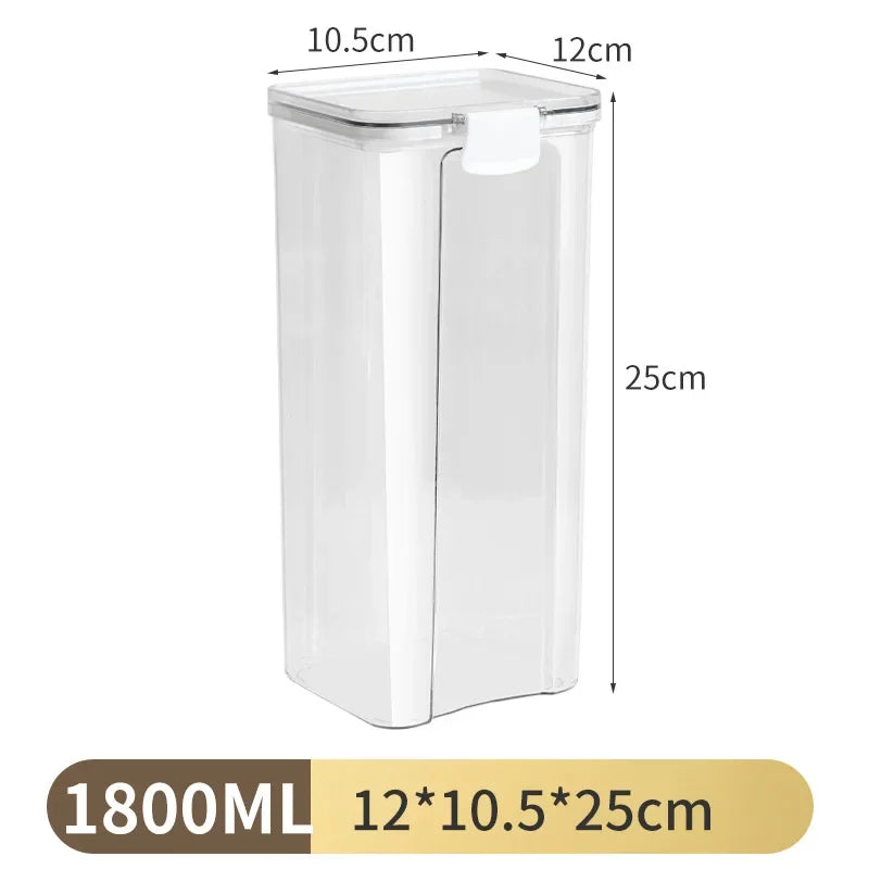 Sealed Jars For Kitchen Storage Box Grain Coffee Bean Sealed Tanks Large Capacity Moisture proof Transparent Seasoning Jar Set