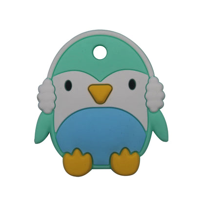 Baby Teethers Silicone Teething Toy 1pc DIY Pacifier Clips Accessories Cartoon Penguin  Kids Product Food Grade Silicone Goods