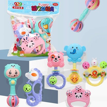 1/7PCS Newborn Sensory Teether Baby Development Games Baby Rattles Toys Educational Infant Toy For 0 6 12 Months