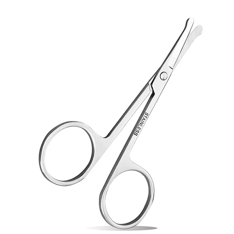 Stainless Scissor Beauty Nose Hair Trimmer Scissors Eyebrow with Sharp Head Steel Round Safety Scissors Eyebrow Makeup