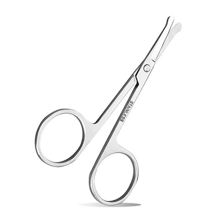Stainless Scissor Beauty Nose Hair Trimmer Scissors Eyebrow with Sharp Head Steel Round Safety Scissors Eyebrow Makeup