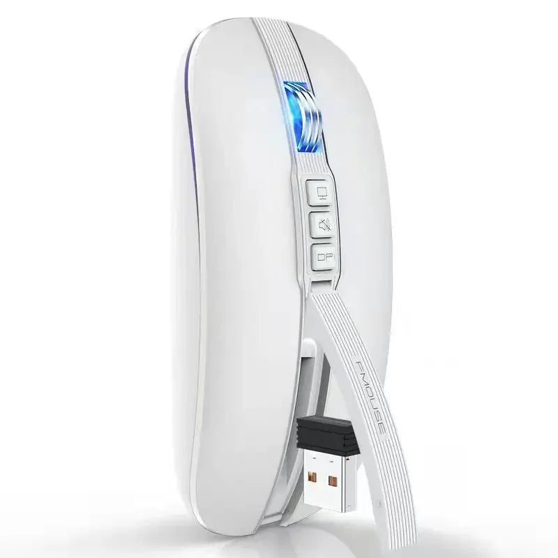 Lenovo Dual Mode Mouse Bluetooth Wireless Type-C Charging Silent Ultra-Slim Portable For Tablets Laptops Home Office Gaming Use