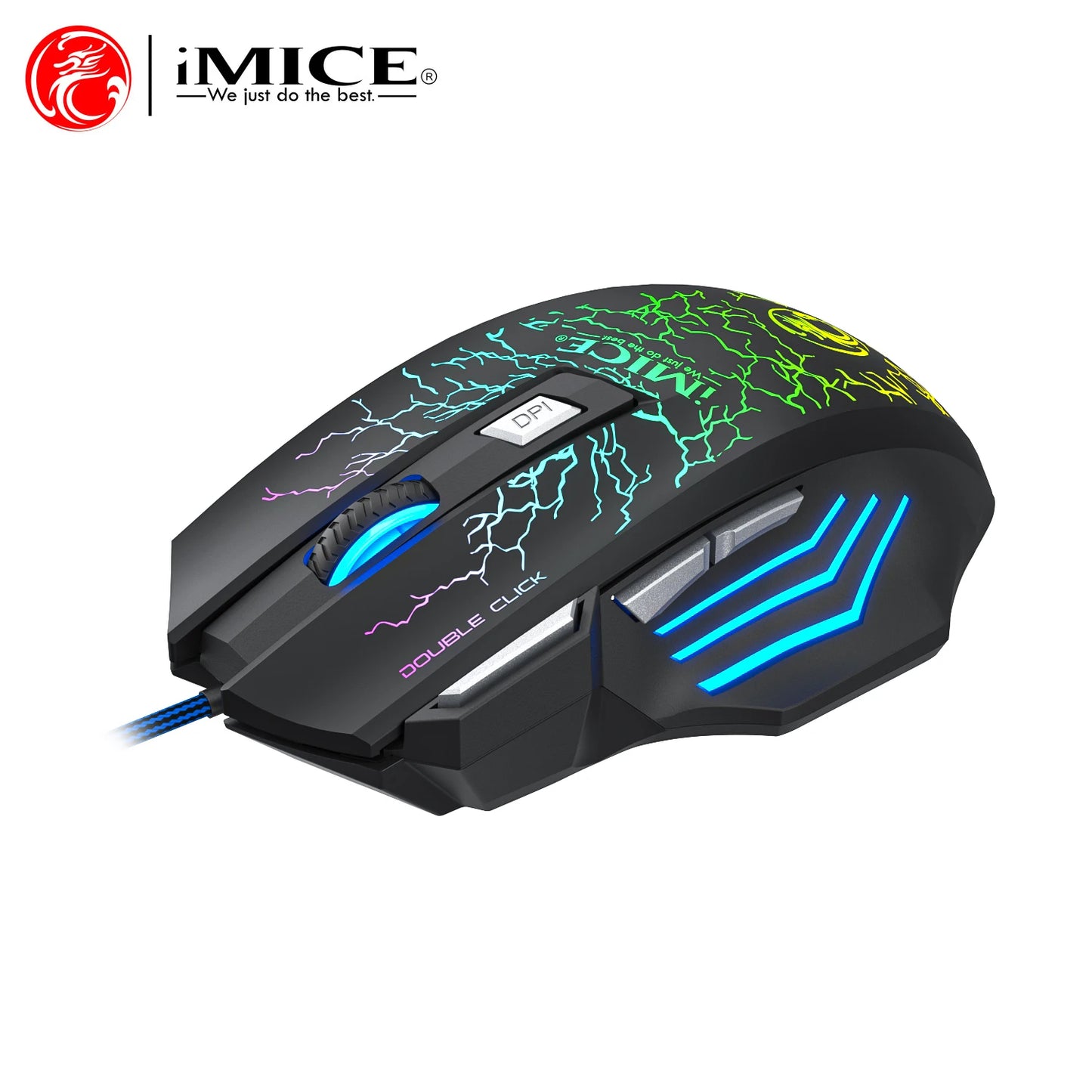 Backlit Wired USB Gaming Mouse High Precision Computer Mice For Home Office Laptop Computer Gamer Win7/8/10/11 Mac OS X 2400 DPI