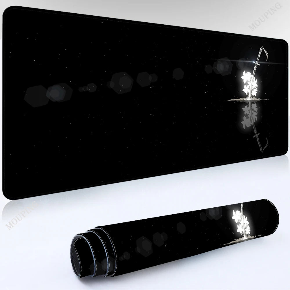 Black Mausepad Art Table Mouse Gamer Accessories Pad on The Table Laptop Anime Mouse Mats Kawaii Gaming Laptop Office Desk Mat