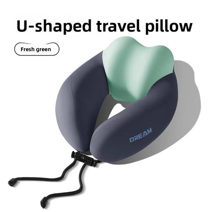 Memory Foam Travel Neck Pillow U Shape Ergonomic Support for Airplane Car Office Comfortable Portable Cervical Pillow
