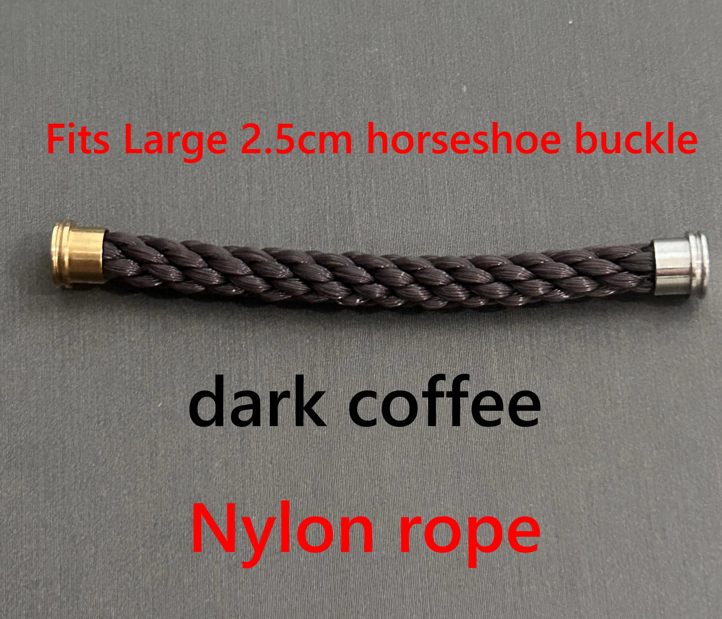 High Quality 1:1 Nylon Rope Fits 2.5cm Big Horseshoe Clasp Customized to Any Length Holiday Gift