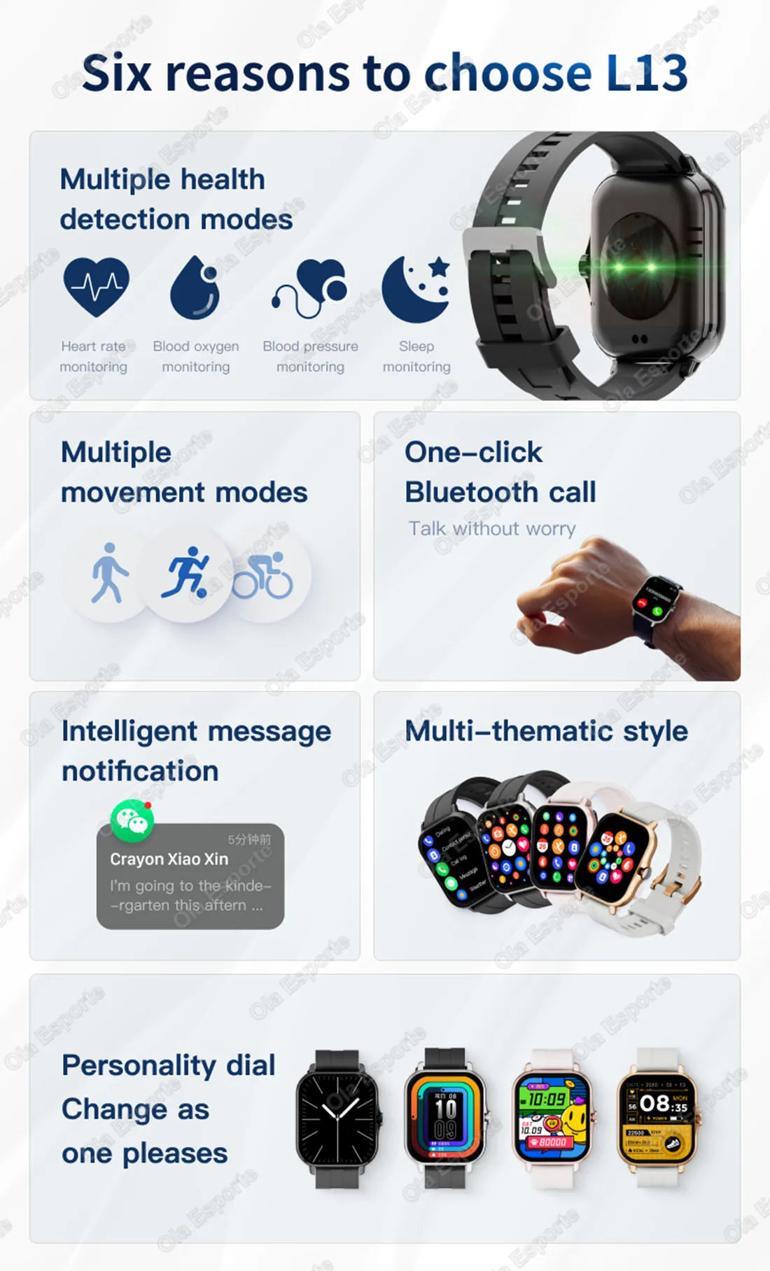 Outdoor Sports Smart Watch Wireless Calling Information Reminder Wallpaper Change Men's and Women's Waterproof Smartwatch 2025