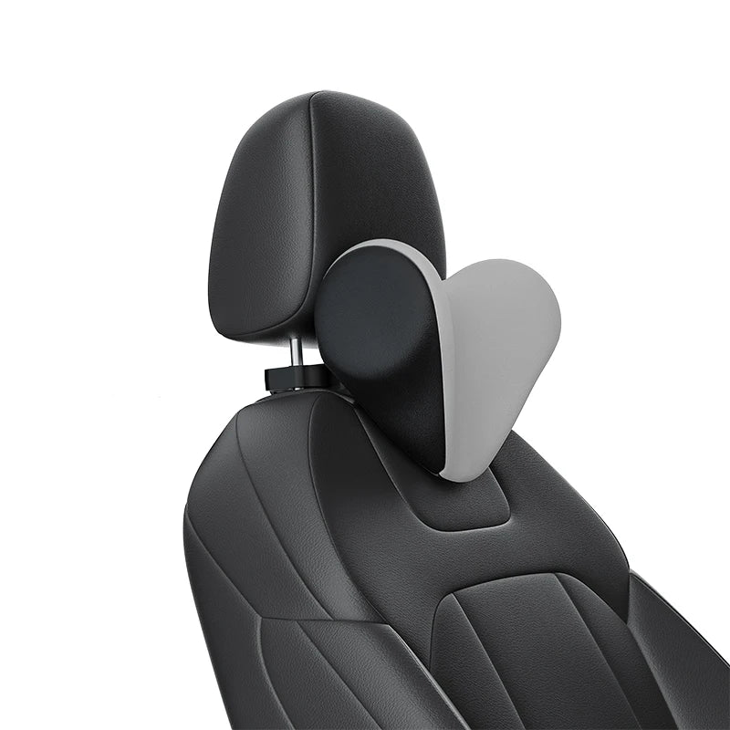 Premium Adjustable Memory Foam Car Neck Pillow Ice Silk Breathable One-Click Installation Auto Headrest