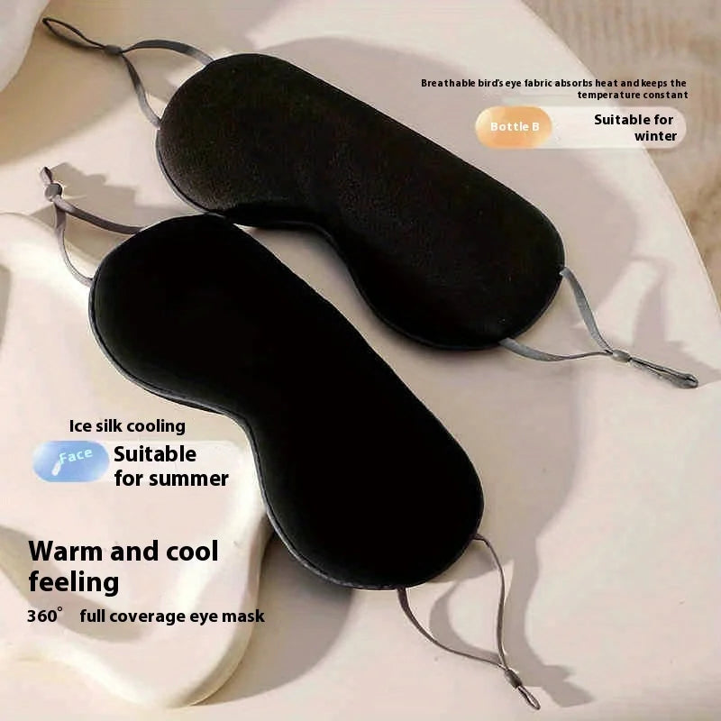 Dual-Side Cooling& Warm Eye Mask- Breathable Summer Sleep Cover- Zero Pressure Design