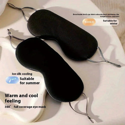 Dual-Side Cooling& Warm Eye Mask- Breathable Summer Sleep Cover- Zero Pressure Design