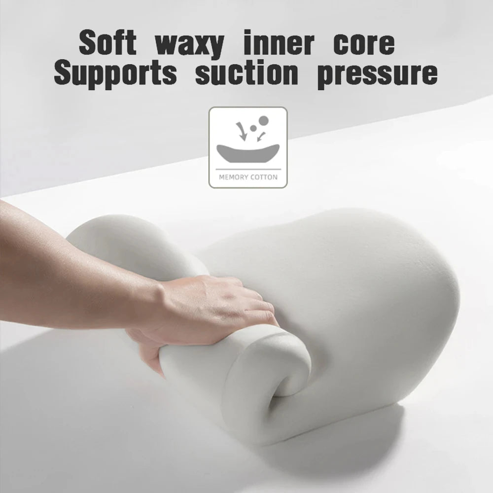 Car Neck Pillow Memory Foam Protective Lumbar Back Support Breathable Car Headrest Cushion Relieve Stress Car Seat Pillow