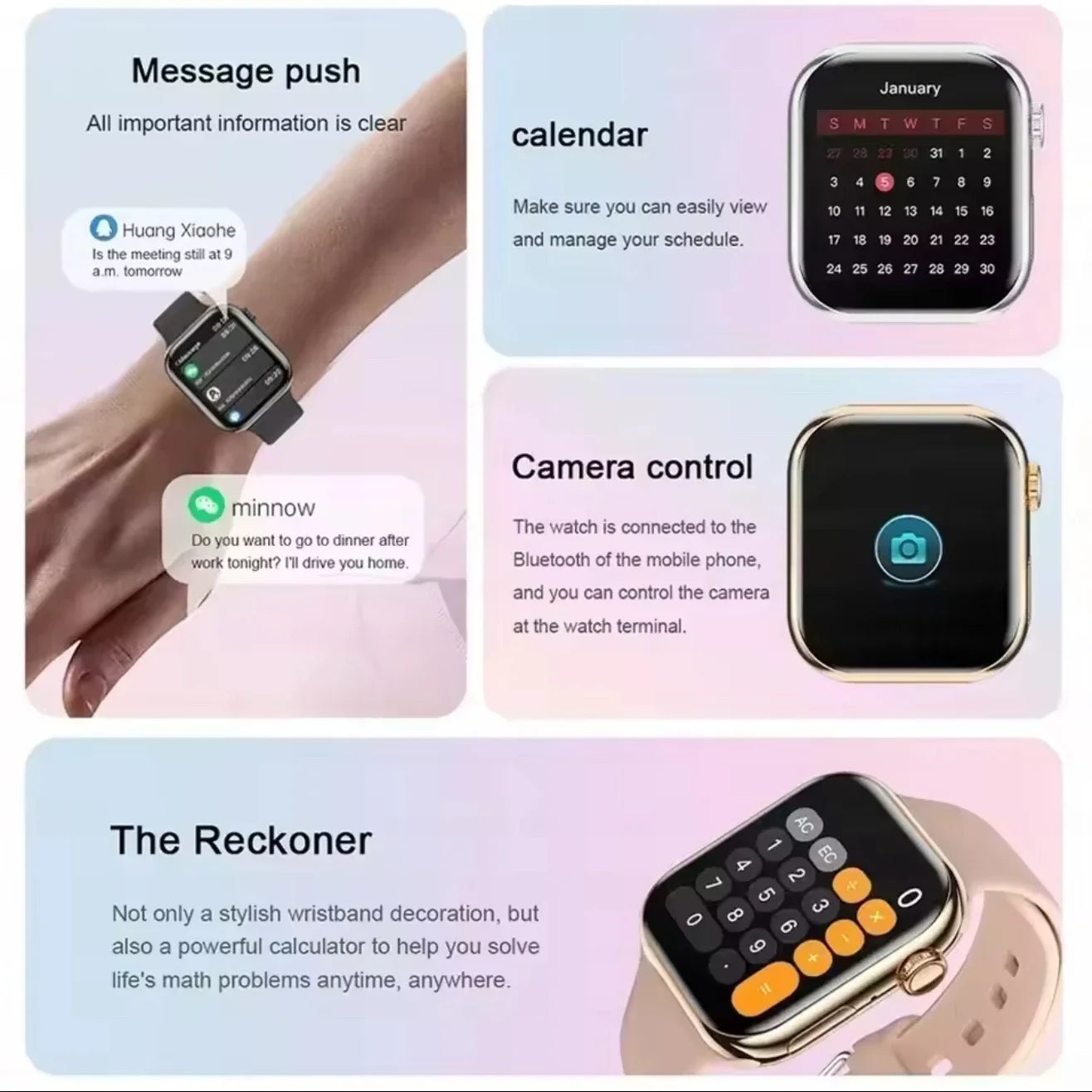 2025 NEW Smart Watch Wireless Charging Smartwatch Bluetooth Calls Men Women Watches Fitness Bracelet Custom Watch Face
