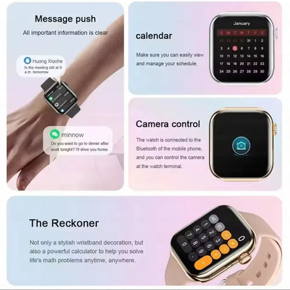 2025 NEW Smart Watch Wireless Charging Smartwatch Bluetooth Calls Men Women Watches Fitness Bracelet Custom Watch Face