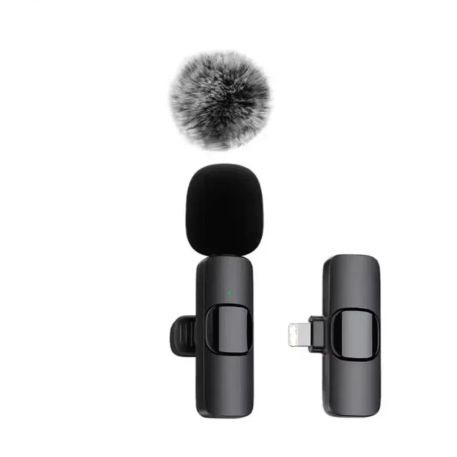 Mini Portable Wireless Lavalier Microphone for Live Broadcast Gaming Audio Video Recording iPhone Android