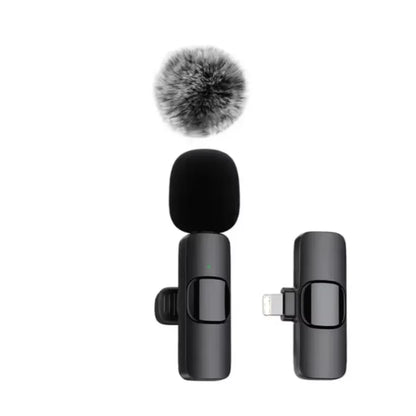 Mini Portable Wireless Lavalier Microphone for Live Broadcast Gaming Audio Video Recording iPhone Android