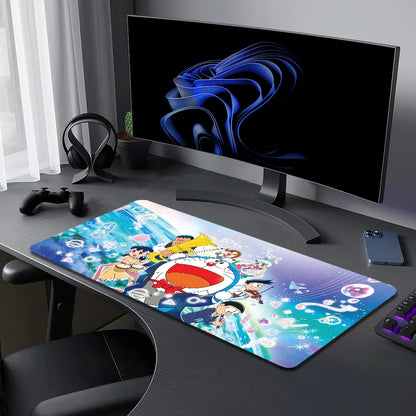 D-Doraemon Nobita Earth Mouse Pad Large Desk Mat Keyboard Ergonomic Office Rubber PC Non-slip Anti-fray Home Custom Best Price