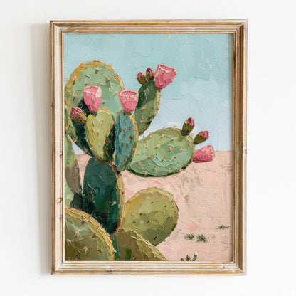 Beach Girly French Summe Cactus Palm Tree Sea Turtle Seashells Poster Print Wall Art Pictures Canvas Painting Room Home Decor