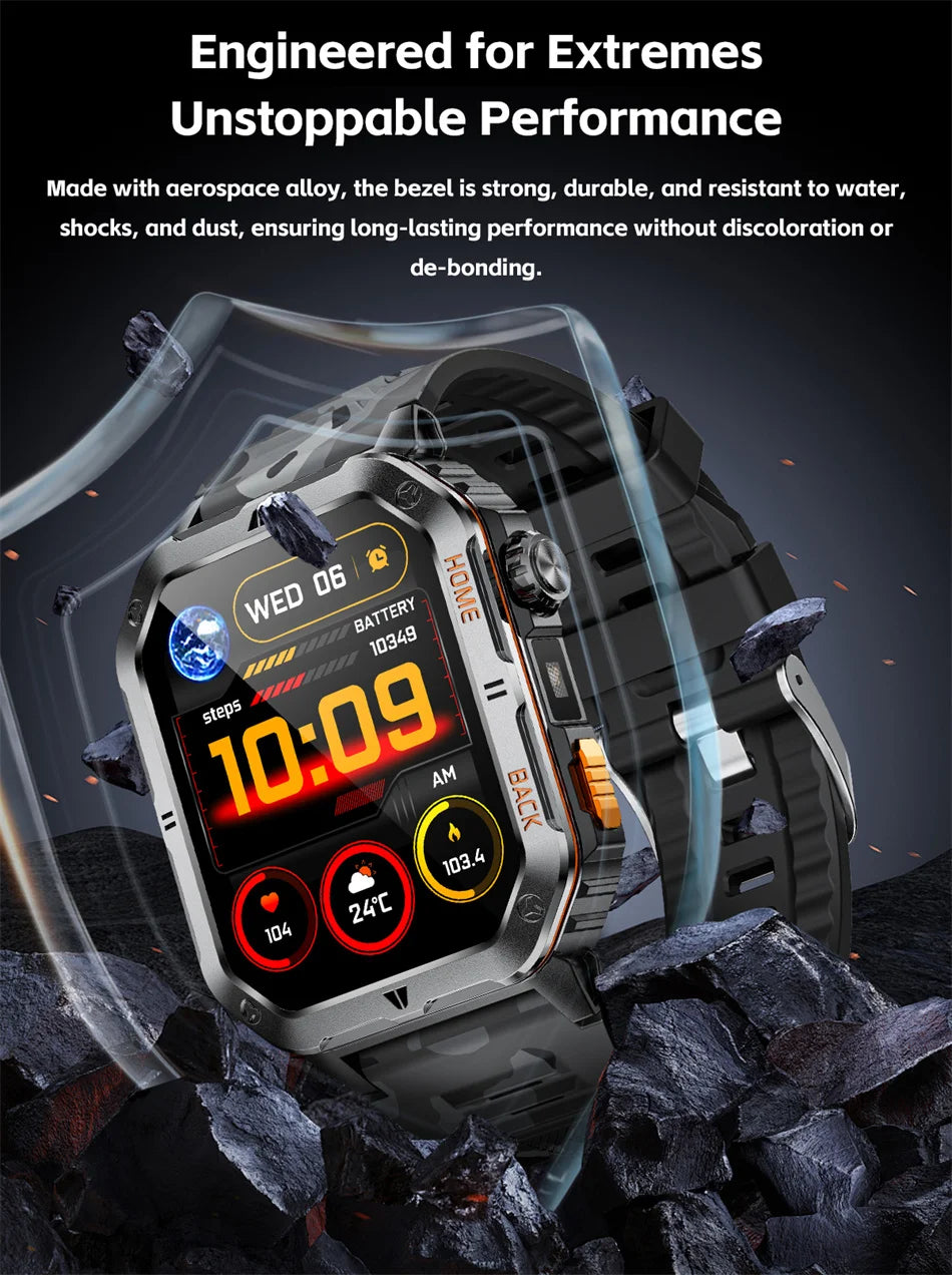 Smart Watch 2.01 Inch Screen Bluetooth Call 1000mAh Voice Assistant Watch Sport Fitness 3ATM Waterproof Smartwatch For Men 2025