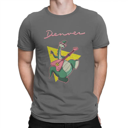 Retro 80s Animated Cartoon Unique TShirt Denver  The Last Dinosaur Leisure T Shirt Newest T-shirt For Men Women