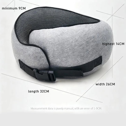 Memory foam U-shaped pillow, foldable neck pillow for travel, airplane trips, nap, cervical neck support pillow