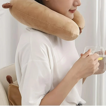 Capybara U Shaped Pillow Office Nap Neck Pillow Portable Travel Neck Pillow Back Support Pillow Portable Car Pillow for Nap