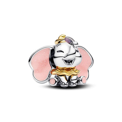 Disney Plata De Ley 925 Silver Charm Monster Activity Flowers Pendant Beads Original Women Bracelets Bangles DIY Jewelry Gift